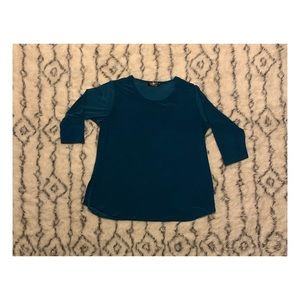 Sympli Teal 3/4 Sleeve Go To Classic Tee